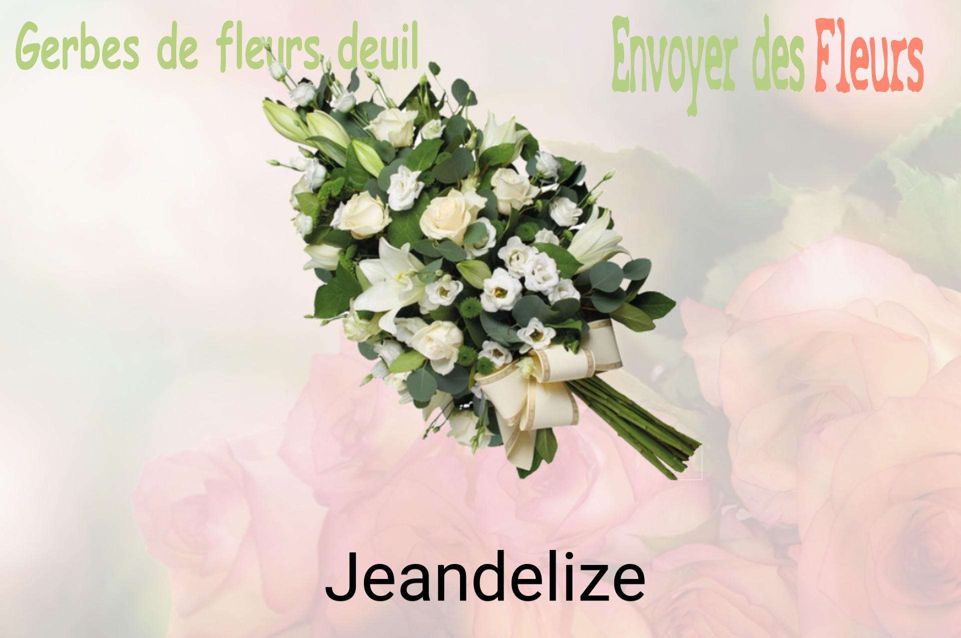 Gerbe de fleurs de deuil livrée à Jeandelize